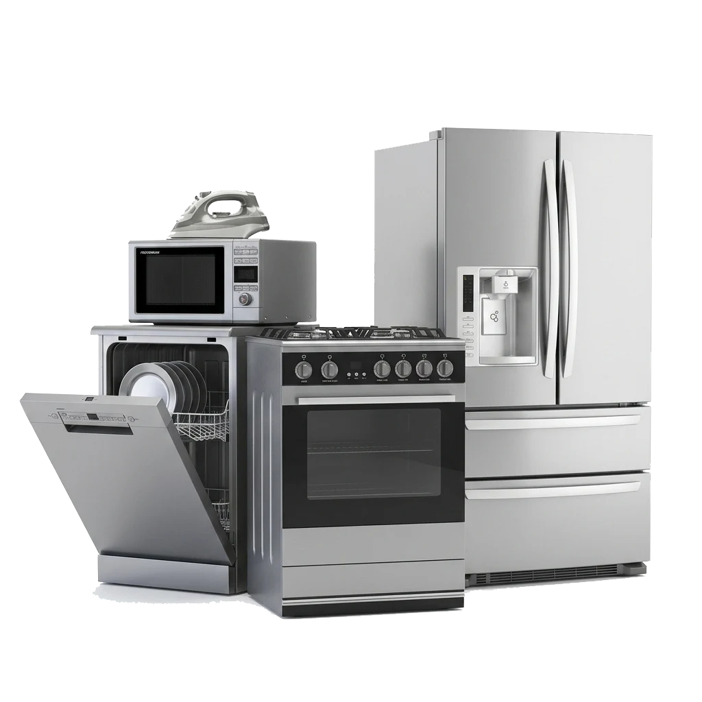 Elettrodomestici: frigorifero, lavatrice, lavastoviglie, forno, microonde